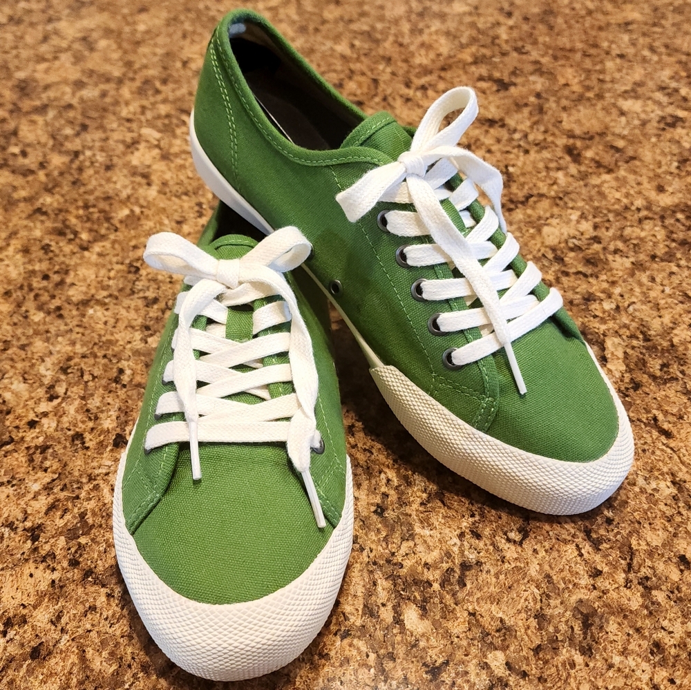 SEAVEES "Monterey" Standard Cotton Canvas Sneakers - Cactus (Kelly Green) - 6.5